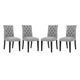 Duchess Dining Chair Fabric Set of 4 Light Gray EEI-3475-LGR
