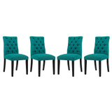 Duchess Dining Chair Fabric Set of 4 Teal EEI-3475-TEA
