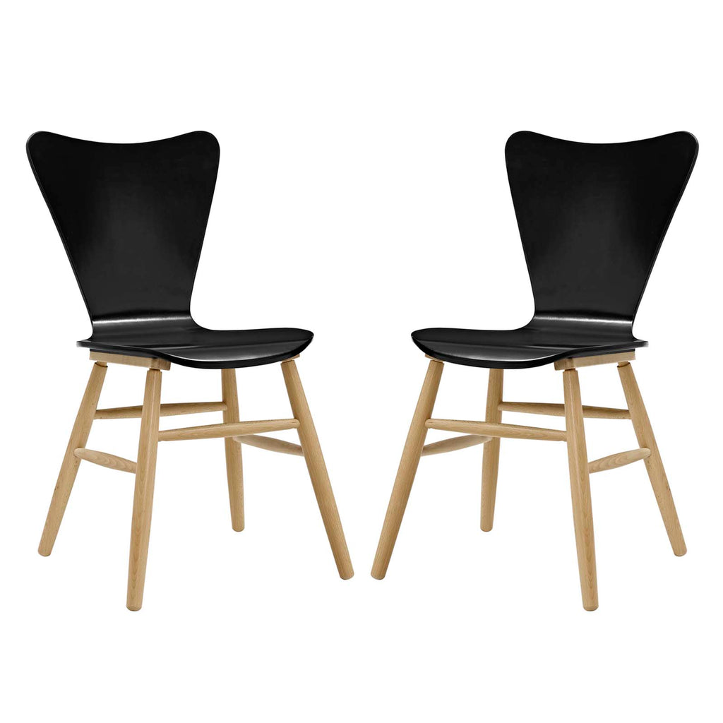Cascade Dining Chair Set of 2 Black EEI-3476-BLK