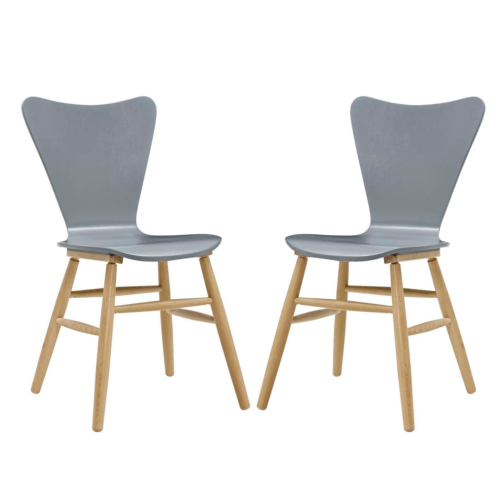Cascade Dining Chair Set of 2 Gray EEI-3476-GRY