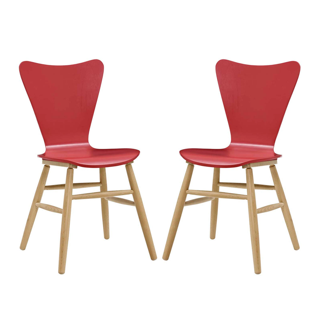 Cascade Dining Chair Set of 2 Red EEI-3476-RED