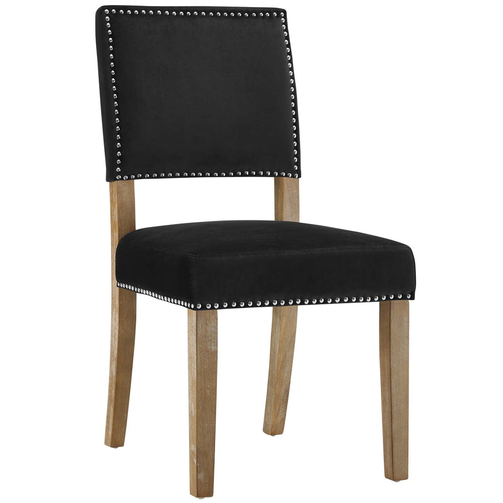 Oblige Dining Chair Wood Set of 4 Black EEI-3478-BLK