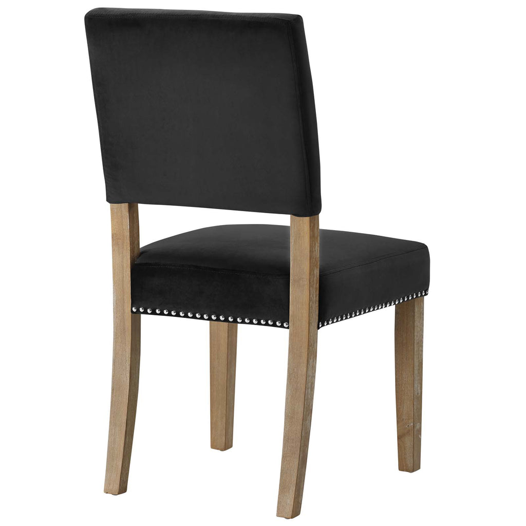 Oblige Dining Chair Wood Set of 4 Black EEI-3478-BLK