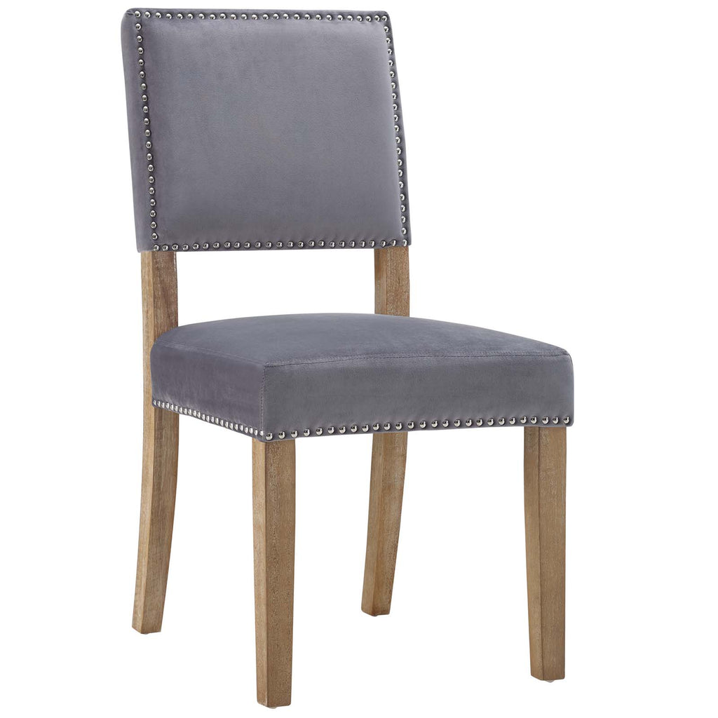 Oblige Dining Chair Wood Set of 4 Gray EEI-3478-GRY