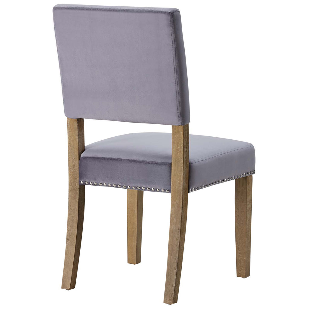 Oblige Dining Chair Wood Set of 4 Gray EEI-3478-GRY