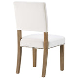 Oblige Dining Chair Wood Set of 4 Ivory EEI-3478-IVO