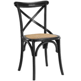 Gear Dining Side Chair Set of 2 Black EEI-3481-BLK