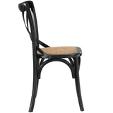 Gear Dining Side Chair Set of 2 Black EEI-3481-BLK