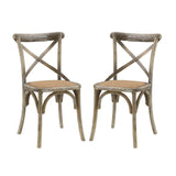 Gear Dining Side Chair Set of 2 Gray EEI-3481-GRY