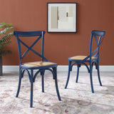 Gear Dining Side Chair Set of 2 Midnight Blue EEI-3481-MID