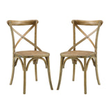 Gear Dining Side Chair Set of 2 Natural EEI-3481-NAT
