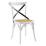 Gear Dining Side Chair Set of 2 White Black
White Black EEI-3481-WHI-BLK