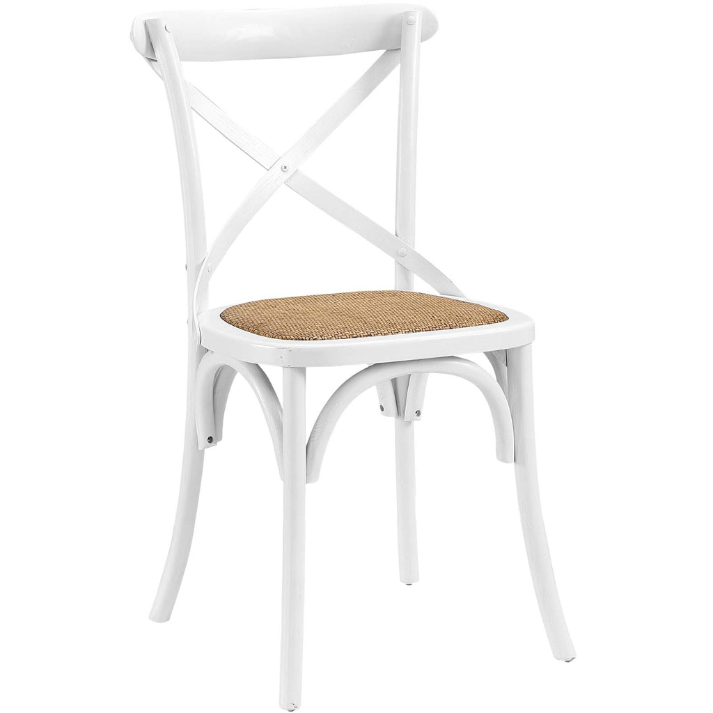 Gear Dining Side Chair Set of 2 White EEI-3481-WHI