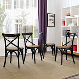 Gear Dining Side Chair Set of 4 Black EEI-3482-BLK