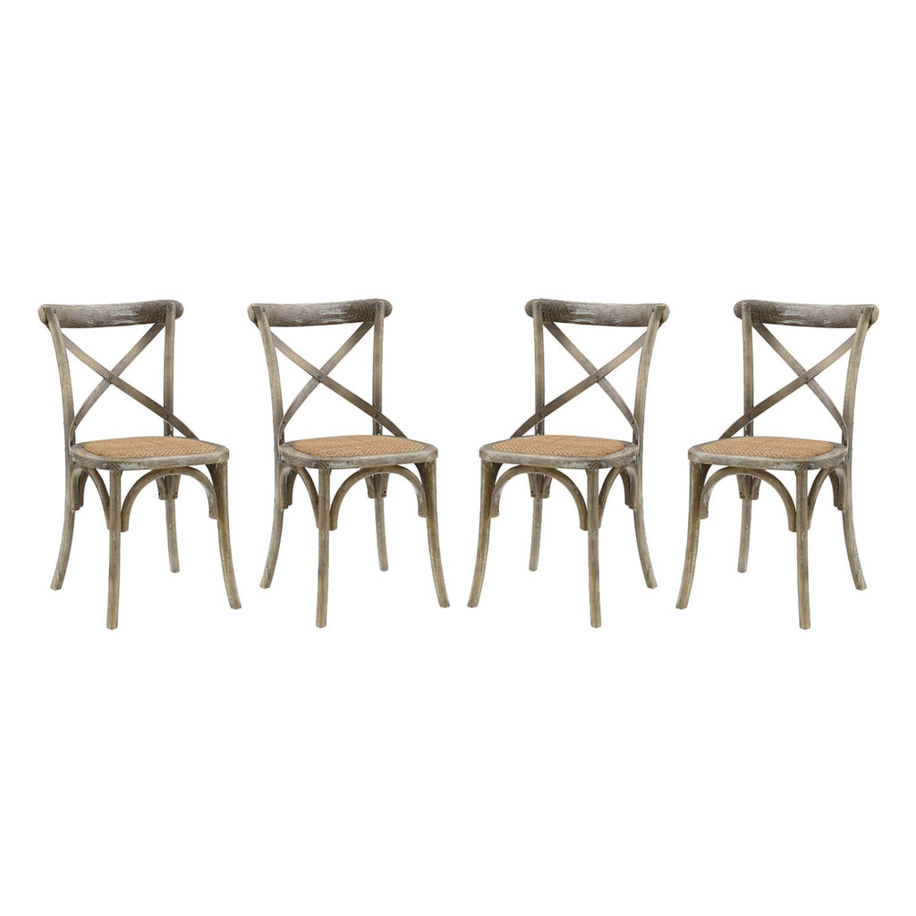 Gear Dining Side Chair Set of 4 Gray EEI-3482-GRY