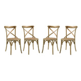 Gear Dining Side Chair Set of 4 Natural EEI-3482-NAT