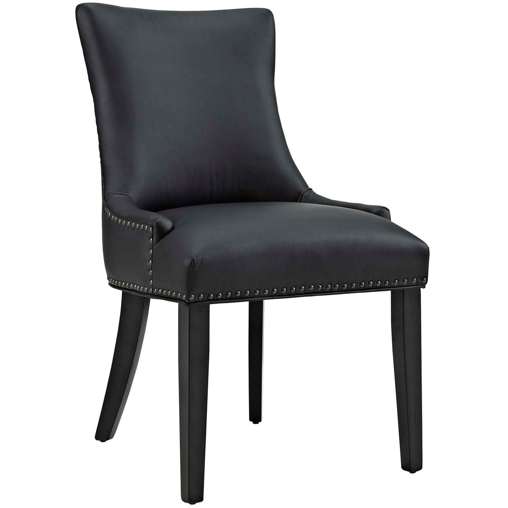 Marquis Dining Chair Faux Leather Set of 4 Black EEI-3499-BLK