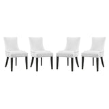 Marquis Dining Chair Faux Leather Set of 4 White EEI-3499-WHI