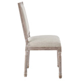 Court Dining Side Chair Upholstered Fabric Set of 2 Beige EEI-3500-BEI