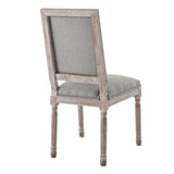 Court Dining Side Chair Upholstered Fabric Set of 2 Light Gray EEI-3500-LGR