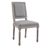 Court Dining Side Chair Upholstered Fabric Set of 4 Light Gray EEI-3501-LGR