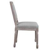 Court Dining Side Chair Upholstered Fabric Set of 4 Light Gray EEI-3501-LGR