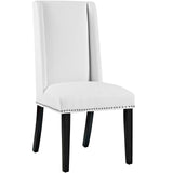 Baron Dining Chair Vinyl Set of 4 White EEI-3502-WHI