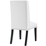 Baron Dining Chair Vinyl Set of 4 White EEI-3502-WHI