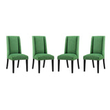 Baron Dining Chair Fabric Set of 4 Green EEI-3503-GRN