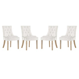 Pose Dining Chair Performance Velvet Set of 4 Ivory EEI-3505-IVO