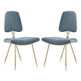 Ponder Dining Side Chair Set of 2 Sea Blue EEI-3506-SEA
