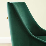 Discern Upholstered Performance Velvet Dining Chair Green EEI-3508-GRN