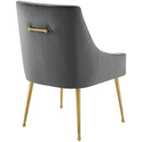 Discern Upholstered Performance Velvet Dining Chair Gray EEI-3508-GRY