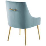 Discern Upholstered Performance Velvet Dining Chair Light Blue EEI-3508-LBU