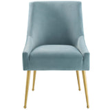 Discern Upholstered Performance Velvet Dining Chair Light Blue EEI-3508-LBU
