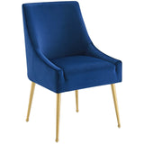 Discern Upholstered Performance Velvet Dining Chair Navy EEI-3508-NAV
