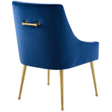 Discern Upholstered Performance Velvet Dining Chair Navy EEI-3508-NAV