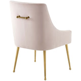 Discern Upholstered Performance Velvet Dining Chair Pink EEI-3508-PNK
