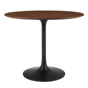 Modway Furniture Lippa 36" Round Walnut Dining Table Default Title EEI-3519-BLK-WAL