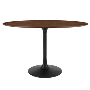 Modway Furniture Lippa 48" Oval Walnut Dining Table Default Title EEI-3520-BLK-WAL