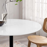 Modway Furniture Lippa 40" Round Wood Dining Table Black White EEI-3521-BLK-WHI