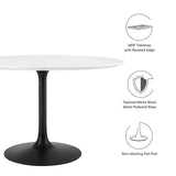 Modway Furniture Lippa 47" Round Wood Dining Table Gold White EEI-3522-BLK-WHI