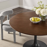 Modway Furniture Lippa 47" Round Walnut Dining Table Default Title EEI-3532-BLK-WAL