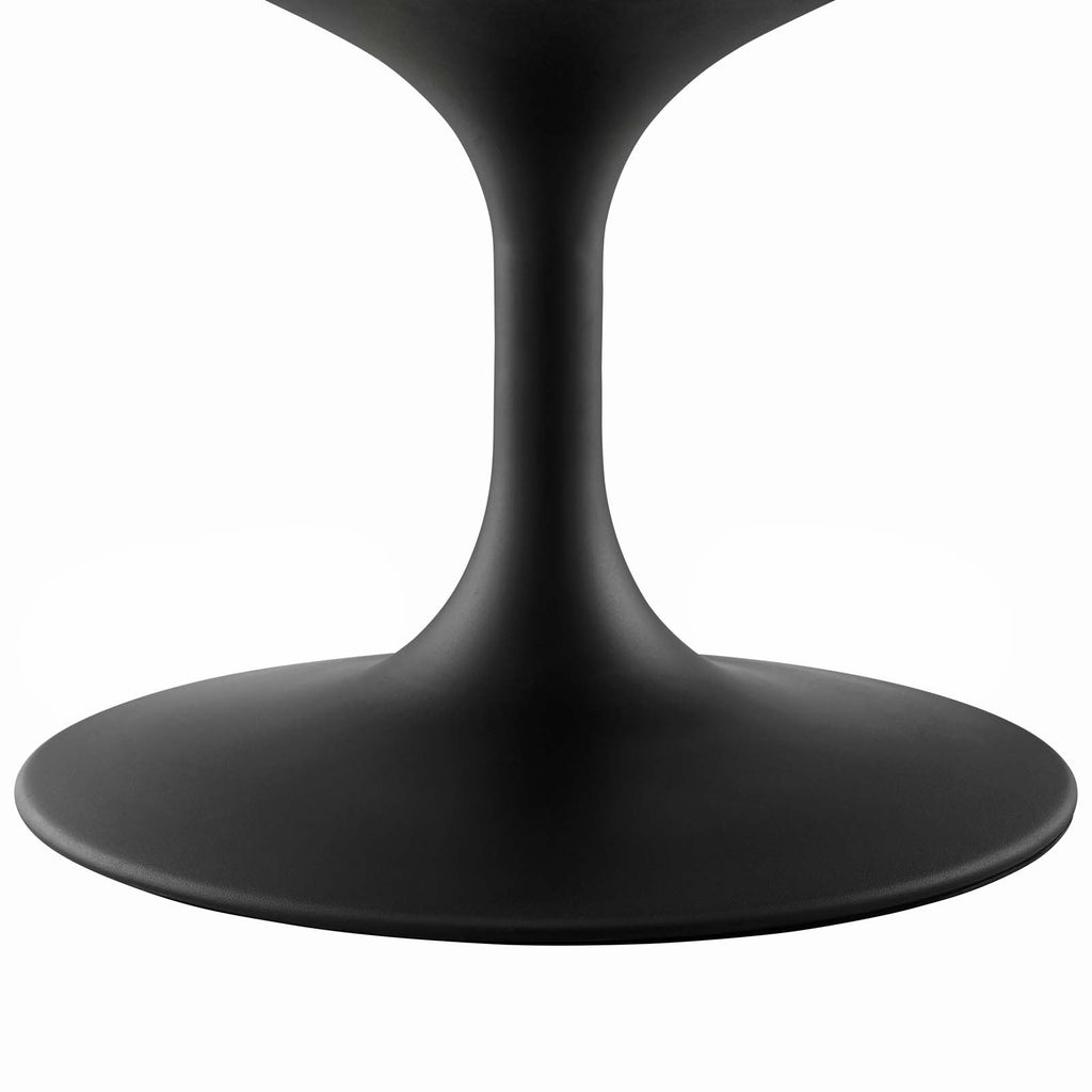 Lippa 42" Oval-Shaped Wood Coffee Table Black White EEI-3533-BLK-WHI
