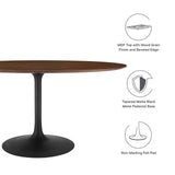 Modway Furniture Lippa 60" Oval Walnut Dining Table Default Title EEI-3543-BLK-WAL