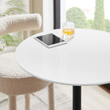 Modway Furniture Lippa 28" Round Wood Bar Table Default Title EEI-3545-BLK-WHI