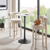 Modway Furniture Lippa 28" Round Wood Bar Table Default Title EEI-3545-BLK-WHI