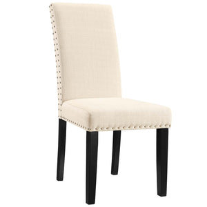 Parcel Dining Side Chair Fabric Set of 2 Beige EEI-3551-BEI