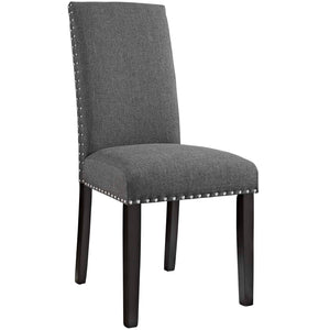 Parcel Dining Side Chair Fabric Set of 2 Gray EEI-3551-GRY