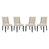 Baronet Dining Chair Fabric Set of 4 Beige EEI-3558-BEI